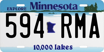 MN license plate 594RMA