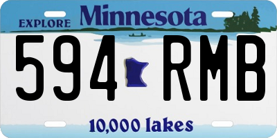 MN license plate 594RMB