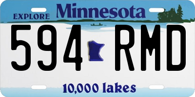 MN license plate 594RMD