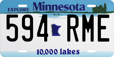 MN license plate 594RME