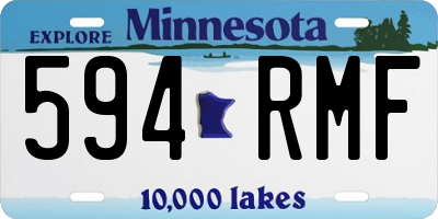 MN license plate 594RMF