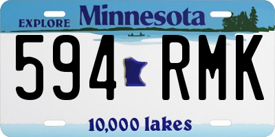 MN license plate 594RMK