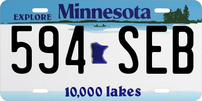 MN license plate 594SEB
