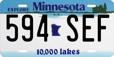 MN license plate 594SEF