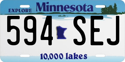 MN license plate 594SEJ