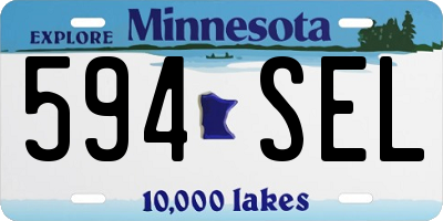 MN license plate 594SEL