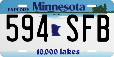 MN license plate 594SFB
