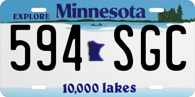 MN license plate 594SGC