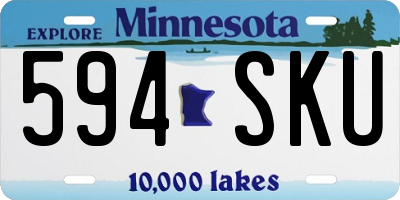 MN license plate 594SKU