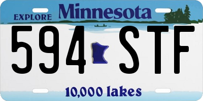 MN license plate 594STF