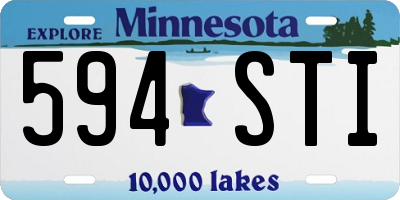 MN license plate 594STI