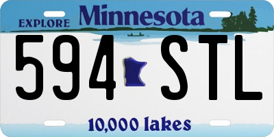 MN license plate 594STL