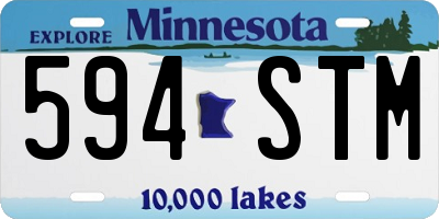 MN license plate 594STM