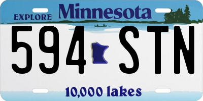 MN license plate 594STN
