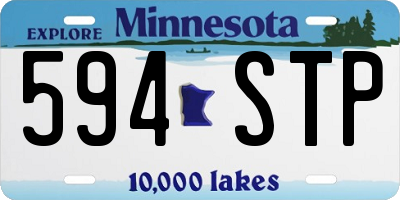 MN license plate 594STP