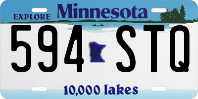 MN license plate 594STQ