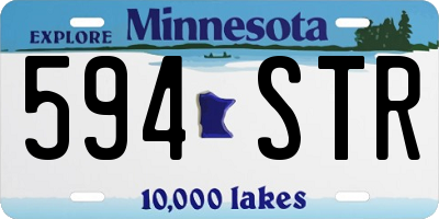 MN license plate 594STR