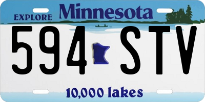 MN license plate 594STV