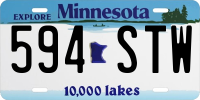 MN license plate 594STW