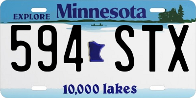 MN license plate 594STX
