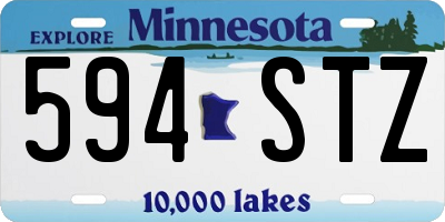 MN license plate 594STZ