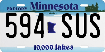 MN license plate 594SUS