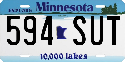 MN license plate 594SUT