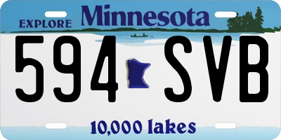 MN license plate 594SVB
