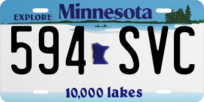 MN license plate 594SVC