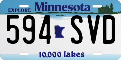 MN license plate 594SVD