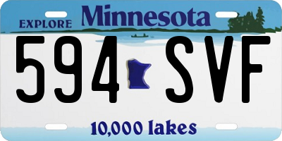 MN license plate 594SVF