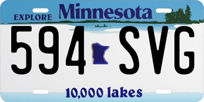 MN license plate 594SVG