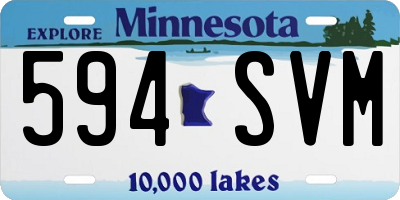 MN license plate 594SVM