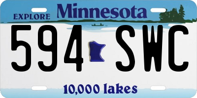 MN license plate 594SWC