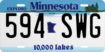 MN license plate 594SWG