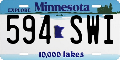 MN license plate 594SWI