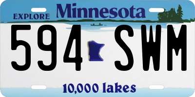 MN license plate 594SWM