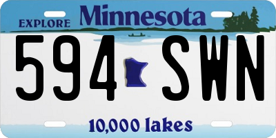 MN license plate 594SWN