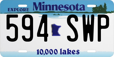MN license plate 594SWP