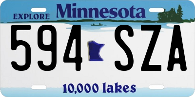 MN license plate 594SZA