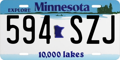 MN license plate 594SZJ