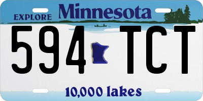 MN license plate 594TCT