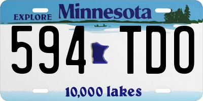 MN license plate 594TDO