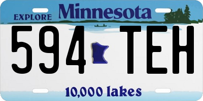 MN license plate 594TEH