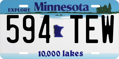 MN license plate 594TEW