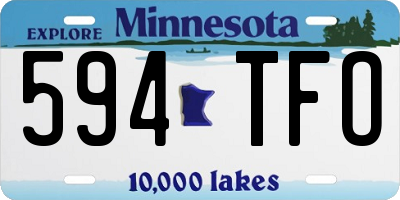 MN license plate 594TFO