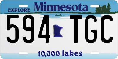 MN license plate 594TGC