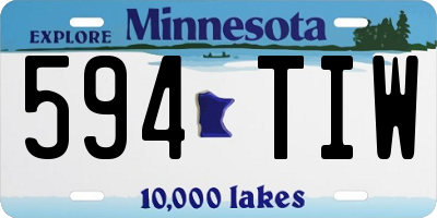 MN license plate 594TIW