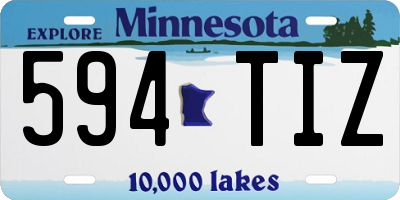 MN license plate 594TIZ