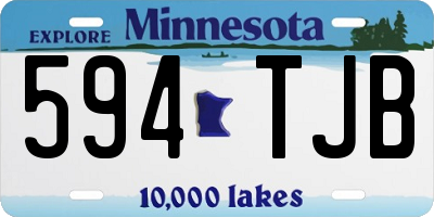 MN license plate 594TJB